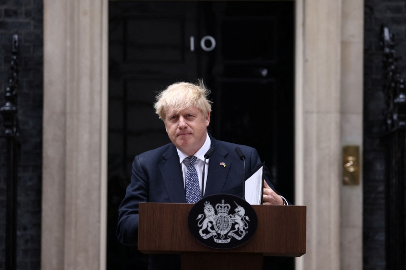 UK Prime Minister Boris Johnson resigns as Tory leader
