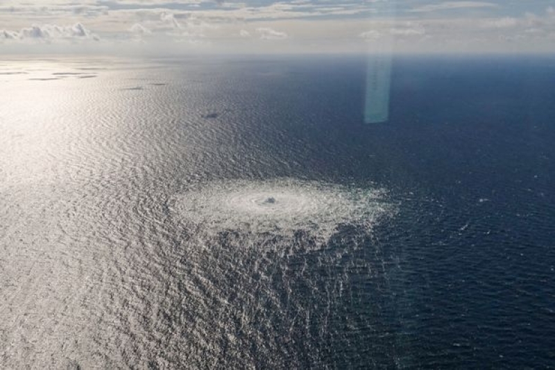 Explosions in Nord Stream 2 pipeline by the Island of Bornholm, Denmark