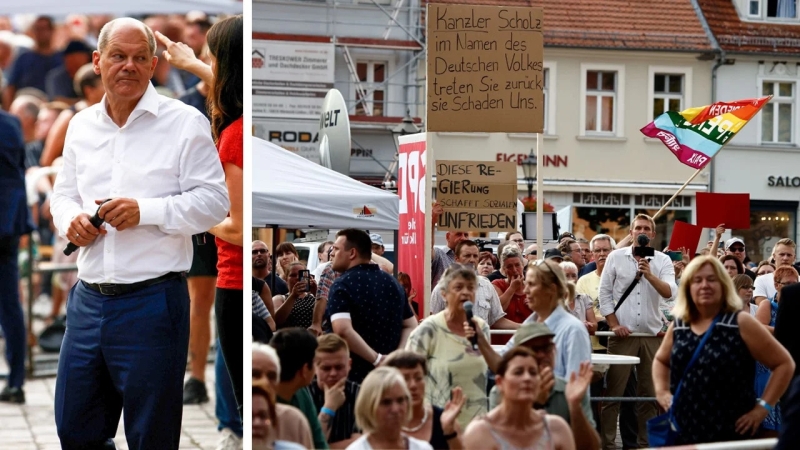 Bundeskanzler Scholz wird von den eigenen Leuten ausgebuht und gedemütigt