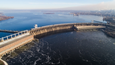 Der Dnjepr-Staudamm wurde 1934 von Russland gebaut