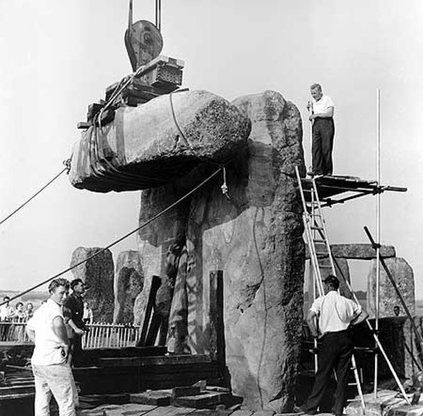 Stonehenge Construction in 1954