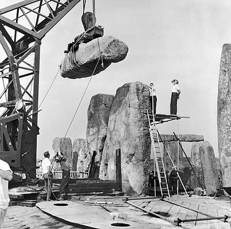 Stonehenge Construction in 1954