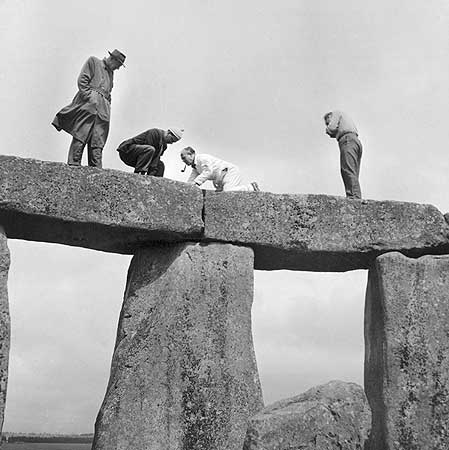 Stonehenge Construction in 1954