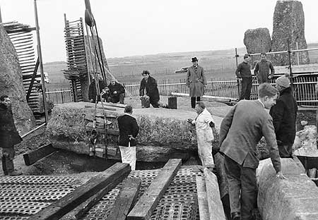 Stonehenge Construction in 1954