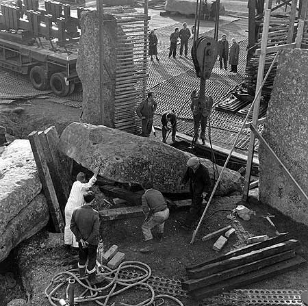 Stonehenge Construction in 1954