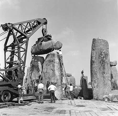 Stonehenge Construction in 1954