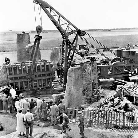 Stonehenge Construction in 1954