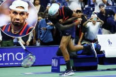 Australian tennis player goes crazy and violent after humiliating defeat against Russian rival: Australian firebrand Nick Kyrgios has been slapped with a $14,000 fine by US Open officials for the racket-smashing tantrum which followed his quarterfinal defeat to Russia’s Karen Khachanov in New York.