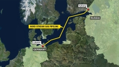 Druckabfall in russischer Gaspipeline in die EU: Der Druck in der Unterwasser-Gaspipeline Nord Stream 2, die Gas von Russland nach Deutschland pumpen sollte, sei über Nacht von 300 auf 7 bar gesunken